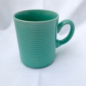 Vintage Aqua blue Stoneware Coffee Mug Japan MCM